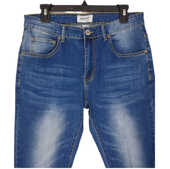 M.SOCIETY SLIM FIT JEAN INDIGO Size 32 x 30 Pressed Stretched Skinny - Picture 8 of 13